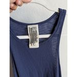 Free People  Blue Swing Tank Ribbed Knit Racerback Women's Size Medium Beach Photo 4