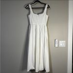 WAYF  Selene Lace Trim Stretch Cotton Midi Dress Size XS Photo 4