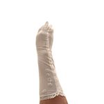 Vintage Ladies Gloves Long Ivory White Nylon 1940’s Cosplay Costume Photo 1