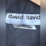 David David Vintage Jean Vest. Zebra Pattern details in size Large Black Photo 8