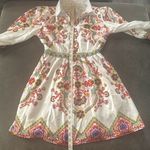 Women’s Floral Print White Summer Mini Dress *Tag Size M fits like a SMALL NEW White Photo 5