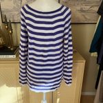 Loro Piana  Purpel Striped Linen Silk Blend Top Size 44 / 8 Photo 3