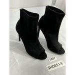 Cape Robbin Womans  Elnora 11 Black Mesh Fabric Pullon Peep Toe Heel Ankle Boots Photo 1