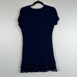 Lulus Buenos Aires Fringe Trim Shift Dress Blue Sz M Photo 7