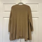 J. Jill Shell Tank Open Front Cardigan Set Fringe Sleeve Womens Large Petite Tan Size undefined Photo 1