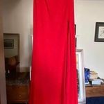 Sherri Hill Two Piece Halter High Slit Red Prom Dress Photo 1