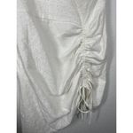 Dear Alex Ami One Shoulder Dress Large L White Eyelet Puff Sleeve Mini Photo 3