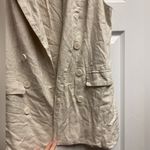 Happily Grey Linen/Viscose Blend Vest Size Medium Photo 3