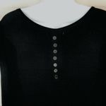 YA Los Angeles  Sweater Swing Button Dress Black M Photo 4