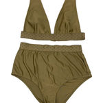 Zimmermann ZIMMERMAN Jacquard Trimmed Bikini Set Sage Green 2 Photo 0