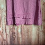 Soft Surroundings  Coco Purple Striped Ruffle Hem T Shirt Photo 3
