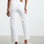 Levi's  high-waisted straight-leg white denim jeans jeans Photo 1