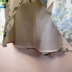 Ann Taylor VINTAGE 100% Silk Ivory Green Blue Floral Pleated A-Line Skirt Sz 4 # Photo 4