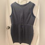 Merona  Navy and Gray Striped Midi Dress Photo 1