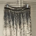 Maeve  Anthropologie Womens Silver Anastasia Crushed Velvet Wide Leg Pants‎ Small Photo 2