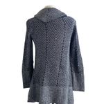 eight eight eight  Cowl Neck Sweater Womens Sz Medium Grey Black Chevron Boho Photo 4