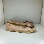 Vera Wang Simply  Pink Beaded Embellished Slip On Espadrille Flats 7 Photo 2