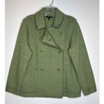 Eileen Fisher Petite Merino Wool Double-Breasted Peacoat Sweater Jacket medium P Photo 3