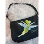 Disney 3/$15  Tinkerbell Fairy Small Black Cosmetic Bag Pouch Zipper Top Handle Photo 2