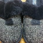 UGG  Black Tweed Slippers Size 8 Photo 3