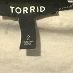 Torrid Womens Plus 2X Black Floral Knit Crepe Drape Blazer Open Jacket Size 14 Photo 4