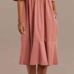 MikaRose dresses | NWOT S Casual pink dress short ruffle sleeve midi S Photo 0