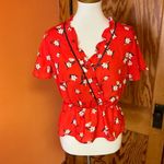 Sienna Sky  Bright Floral V neck Top Photo 4
