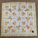 YSL Y1001  Yves Saint Laurent new unused flower cotton handkerchief foulard scarf Photo 0