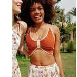 My Beachy Side Crochet Beaded Butterfly Halter Top Flame Womens M/L Red Size undefined Photo 1