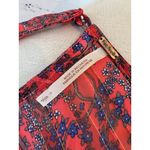 Free People  Small Blouse Paisley Metallic Stripe Shirt Boho‎ Hippie Peplum Photo 3