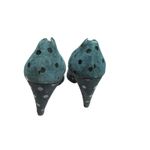 Walter Steiger Navy black Polka dots heel pump sz 7.5 B Handmade In Italy VTG Blue Photo 2