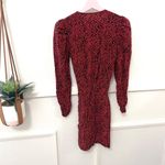 Free People  Kinsley Wrap Dress Red Black Floral Combo Long Sleeve Size 0 Photo 6