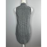 ONIA  Kaylee Button Front Shirt Dress Small Black White Gingham Plaid Mini Casual Photo 4
