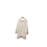 Embroidered Boho Gypsy Womens XL Cover Up Mini‎ Tunic Dress White Photo 4