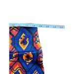 LuLaRoe Cassie Pencil Skirt In A Blue, Red, & Orange Aztec Print, size S Photo 5