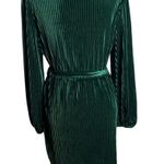 Simplee Womens Long Sleeve Wrap Velvet Mini Dress Sexy V Neck Cocktail Party Club Dress Photo 9
