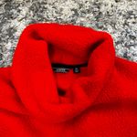 Lands' End  Bright Orange Fleece Fluffy Turtleneck Sweatshirt Photo 1