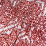 Soiéblu Soieblu medium women’s lined red white geometric print halter dress button neck Photo 7