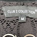 Club Z Collection Black Lace Swim Suit Coverup Hooded Dress Size M Size M Photo 2