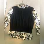 Apt. 9  mock 2 in 1 V- neck Gorgeous Black and white print sweater. Size PL Photo 1