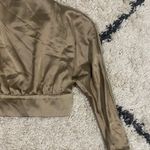 ZARA Open Back Long Sleeve Cropped Blouse Photo 2