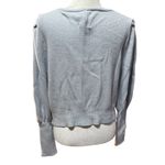 Abercrombie & Fitch Rib Knit Puff-Sleeve Cardigan Sweater Light Blue Women’s XL Photo 1