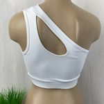 Savvi White 1 Shoulder Cropped Athletic Sport Bra Top NEW S Photo 1