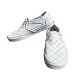 Vans Slip On Shoes Checkboard Print White and Beige Womens Size 6.5 Photo 5