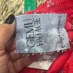 VINTAGE LizWear Silk Red floral Button Photo 5