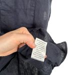 Grayson Frank Eileen The Artist Short Sleeve Popover Shirt Blue Linen Women 2 Sm Photo 5