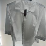 J Jill White Shirt Collection White Cotton‎ Blend Long Sleeve Button Photo 0