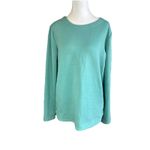 Croft & Barrow Women's  Sweatshirt Size S Teal Button Detail Long Sleeve NWT Photo 5