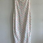 SKIMS Fits Everybody Lace Long Slip Dress Marble Candy Heart Print, Size Medium Photo 4
