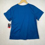 Dickies NWT  Royal Blue Womens Modern Classic Short Sleeve V-Neck Scrub Top Large Photo 6